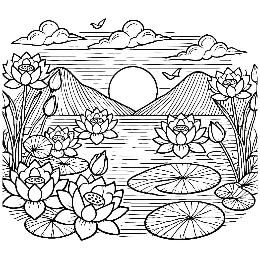 Kolam teratai bunga gratis