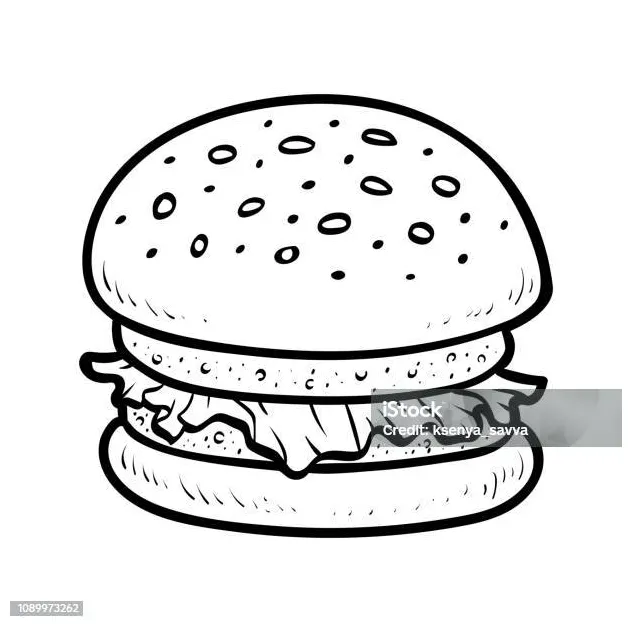 Buku ilustrasi stok unduh gambar sekarang burger