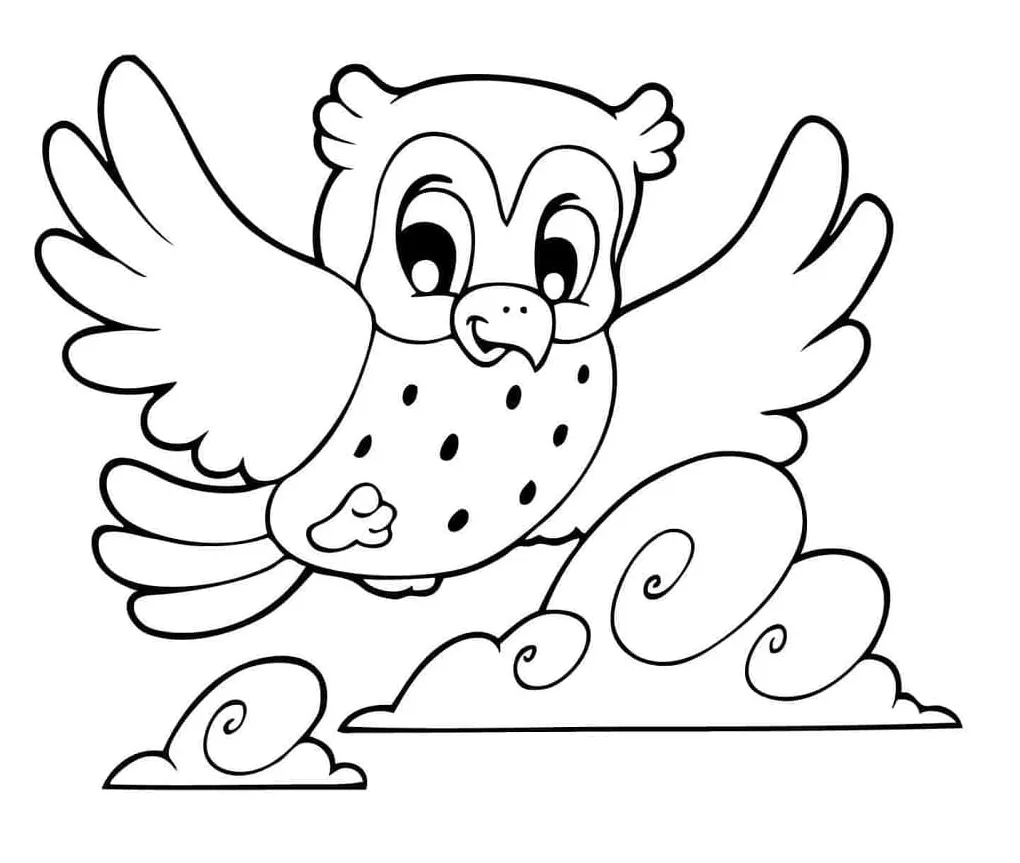 Burung hantu lucu terbang