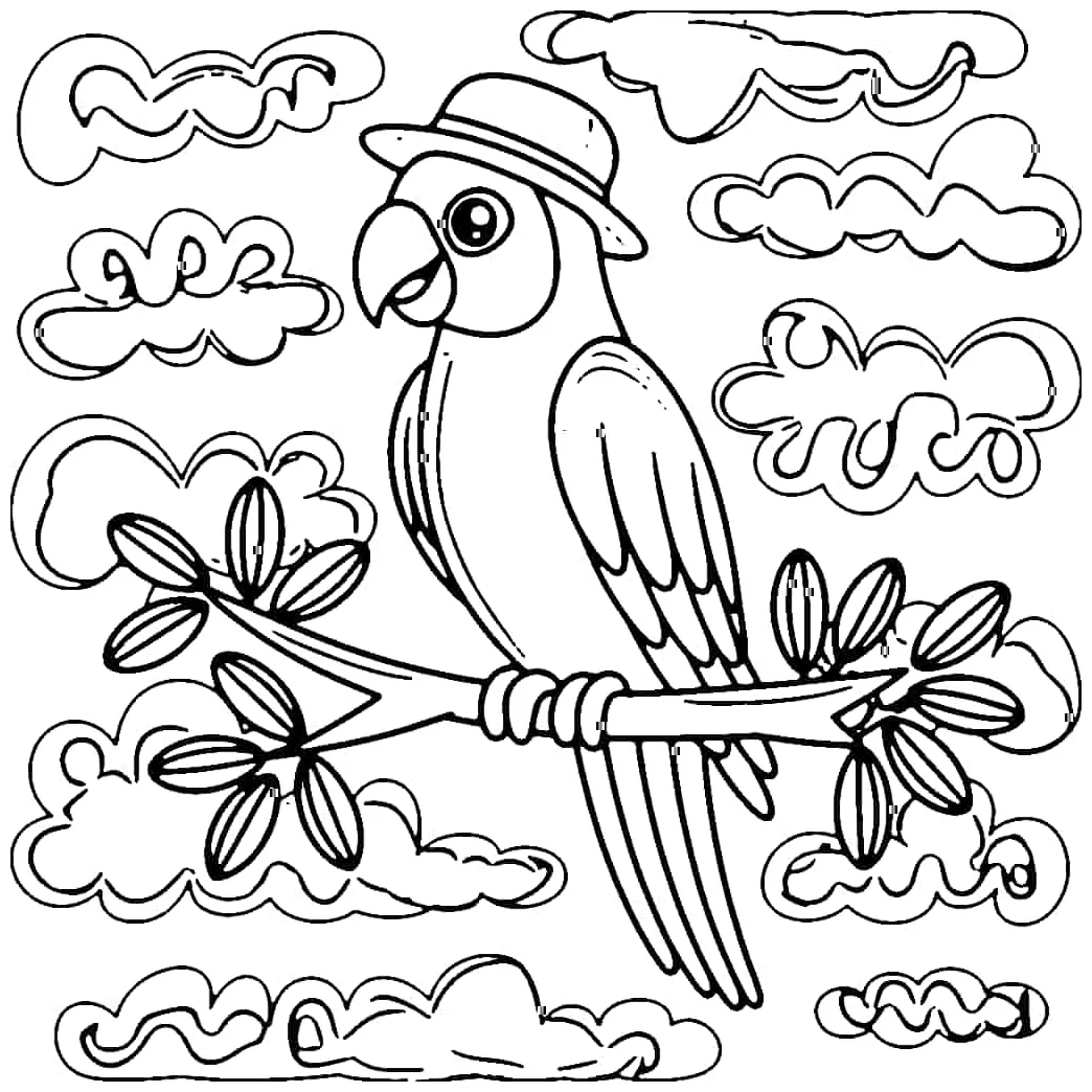 Burung beo dan awan