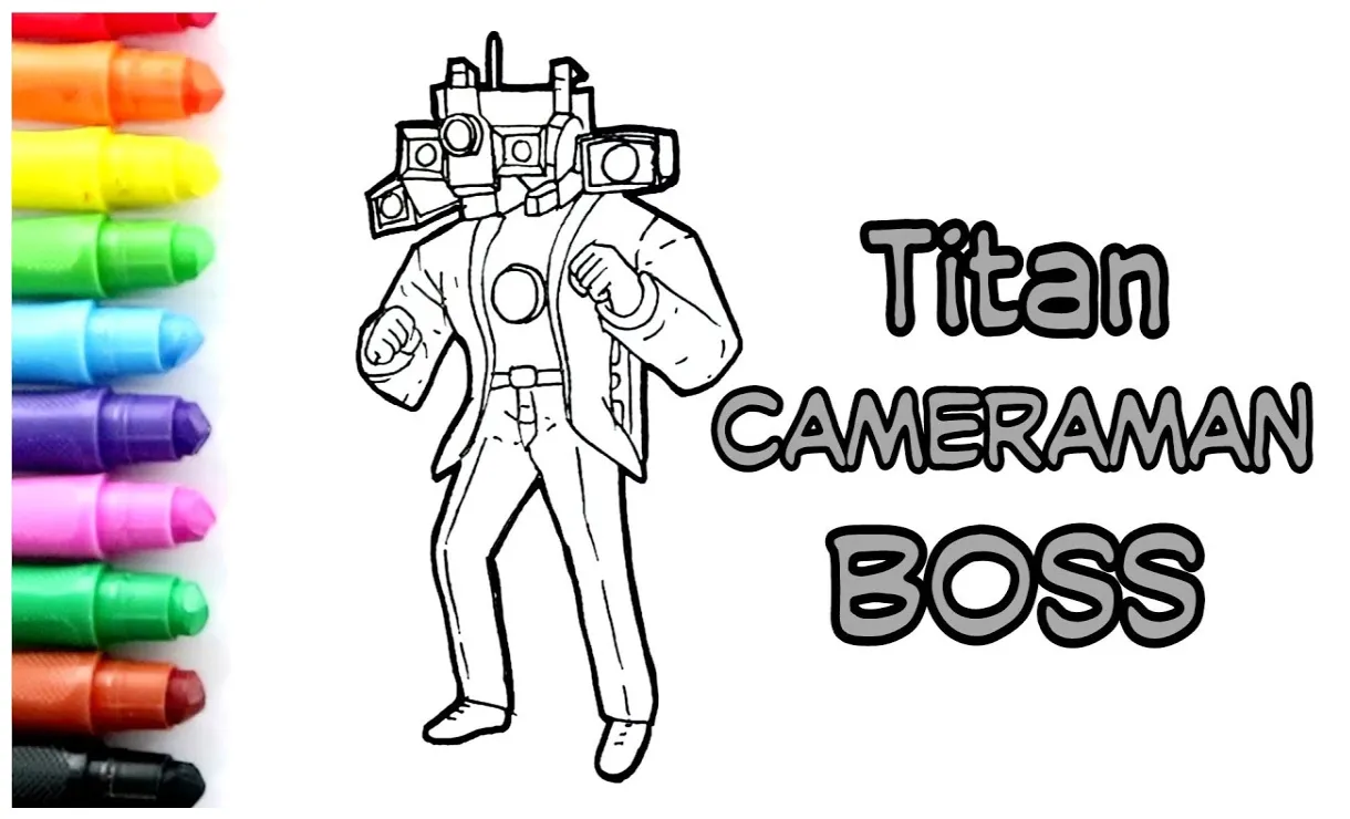 Menggambar titan cameraman boss skibidi toilet youtube