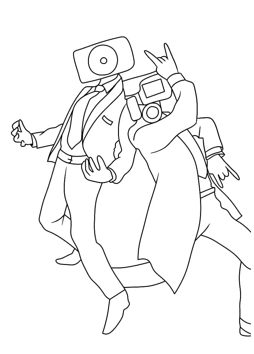 Cameraman coloring page coloring pages