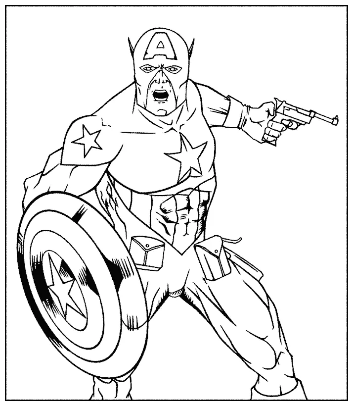 Kumpulan gambar captain america untuk paud, tk dan sd/mi mewarnai gambar