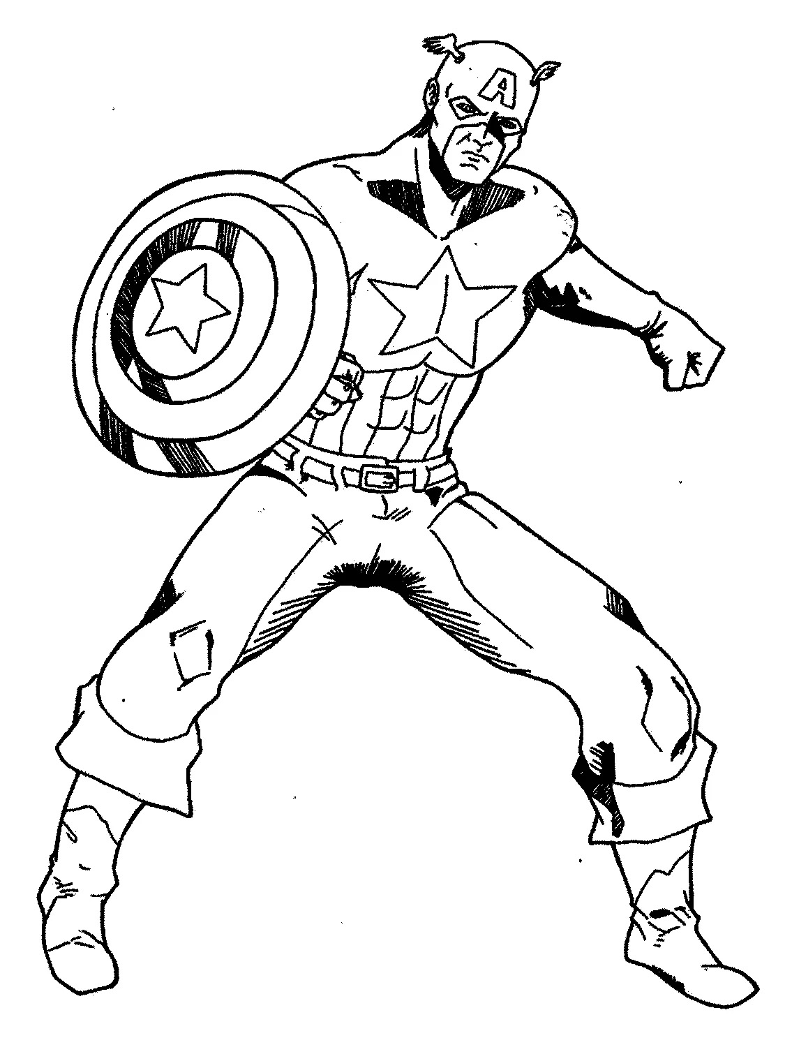 Kumpulan gambar captain america untuk paud, tk dan sd/mi mewarnai gambar