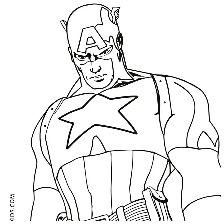 Jual 10 lembar kertas mewarnai, gambar mewarnai tema captain america