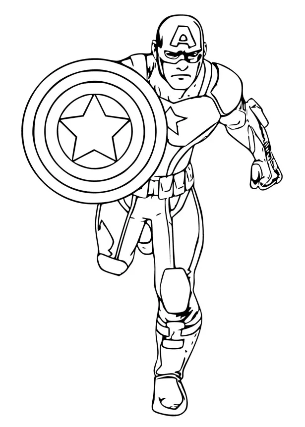 Mewarnai Captain America