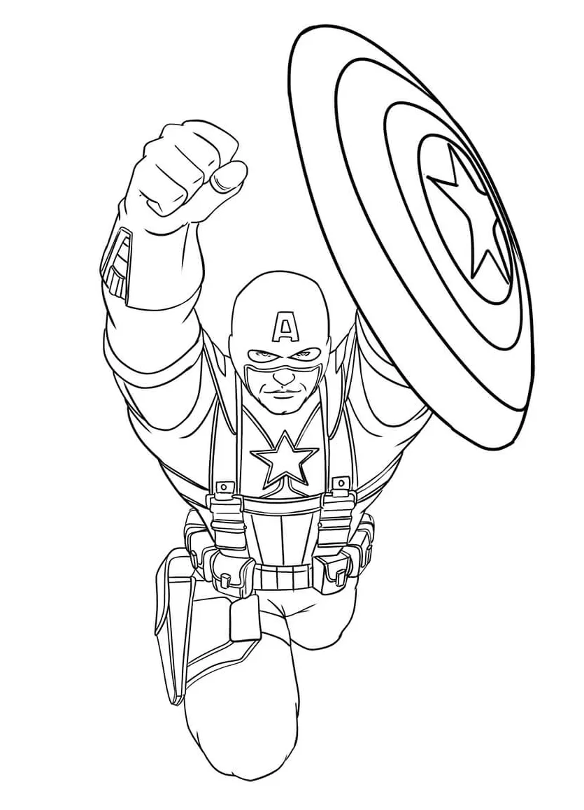 Captain america melompat