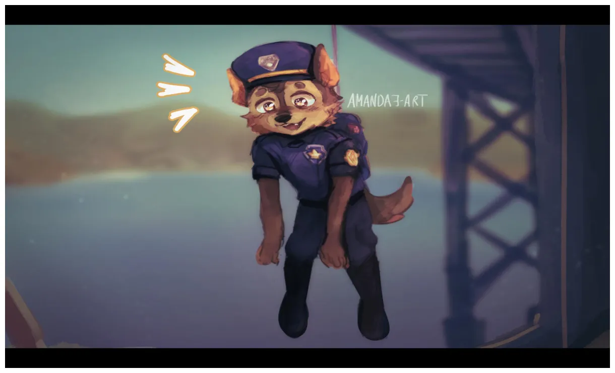 Paw patrol chase redraw by amandaj-art on deviantart