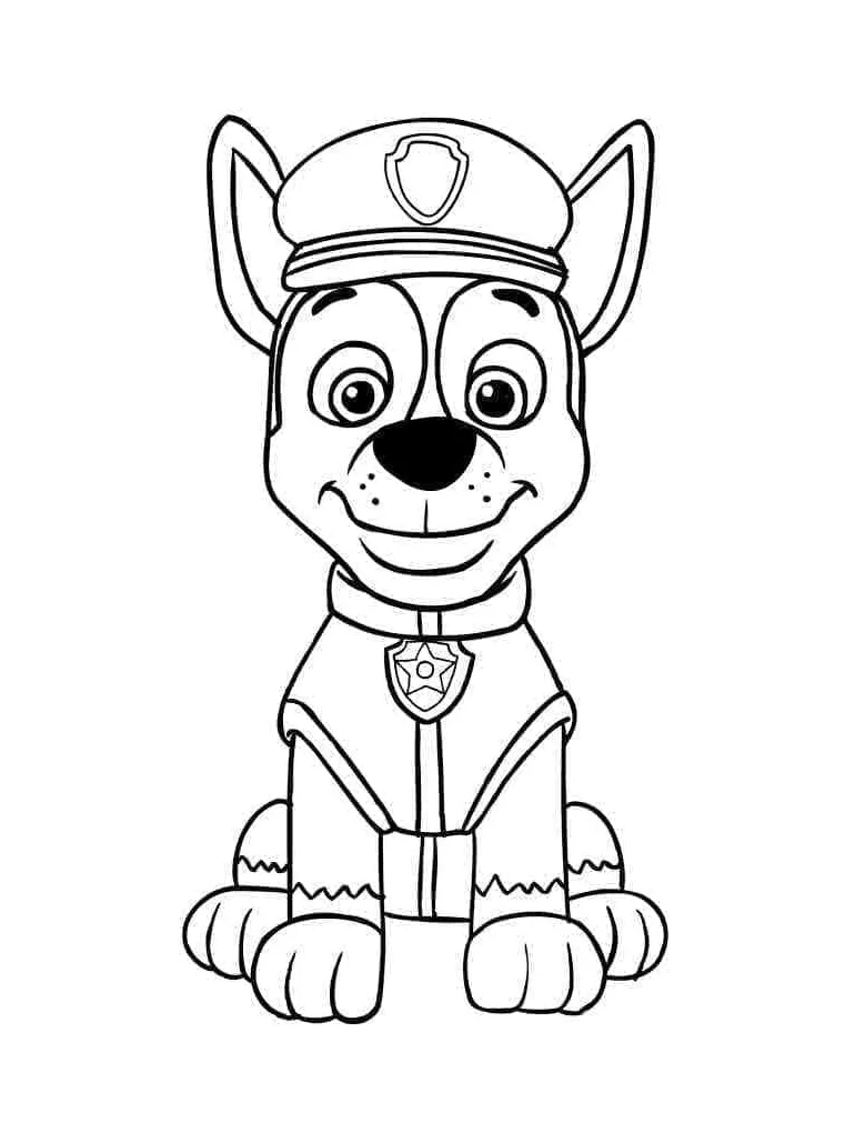 Chase paw patrol boyama sayfaları boyama online