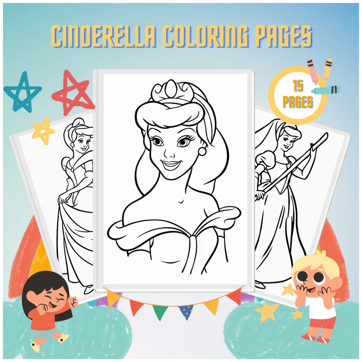 16 Gambar Mewarnai Cinderella | Bebaskan Seniman Dalam Diri Anda