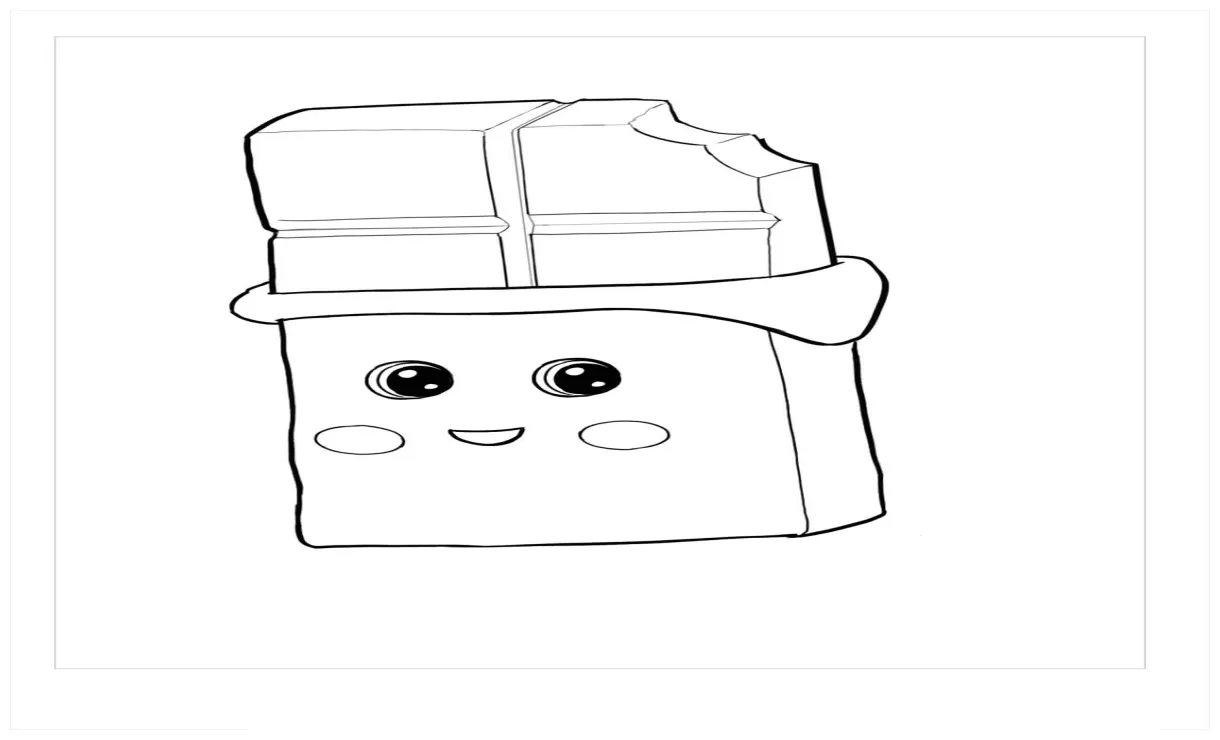 Gambar mewarnai Cokelat menggemaskan siap cetak