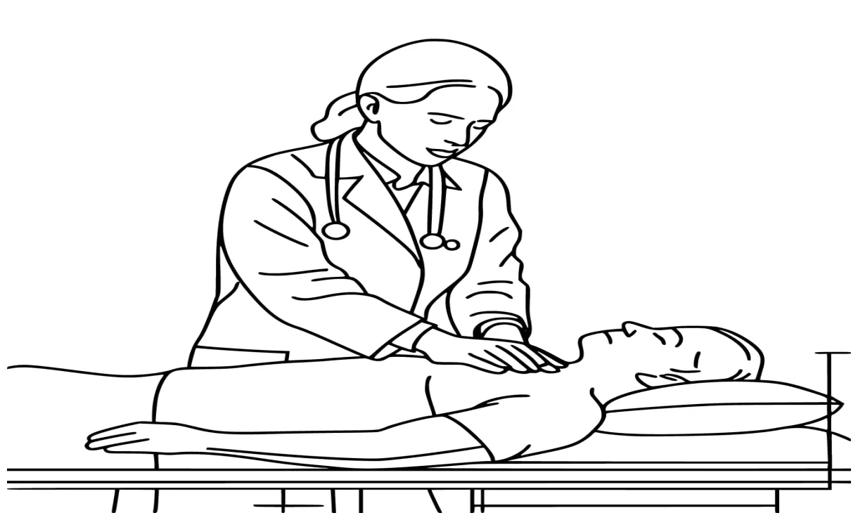 Dokter Perempuan mencetak dengan mudah