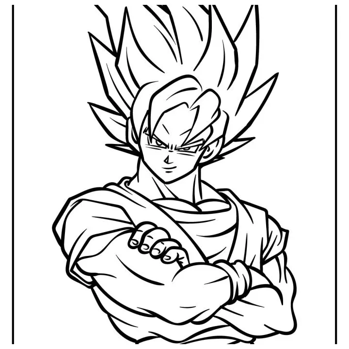 10 lembar kertas mewarnai, gambar mewarnai tema dragon ball lazada