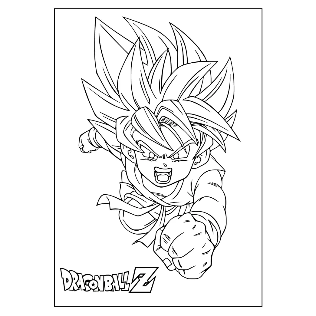 Jual kertas gambar mewarnai tema dragon ball kertas mewarnai murah