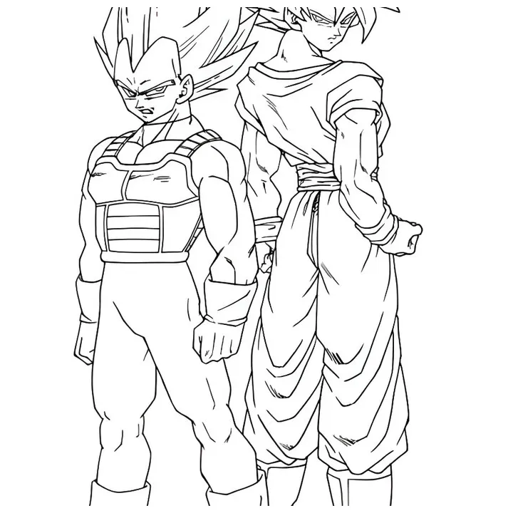 Jual 10 lembar kertas mewarnai, gambar mewarnai tema dragon ball