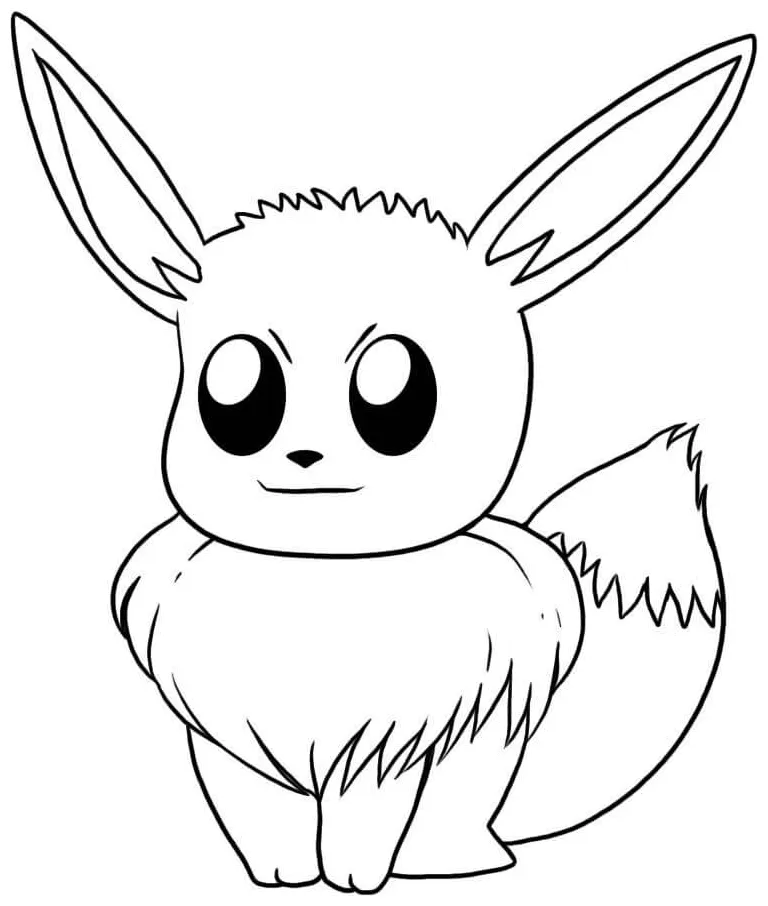 ภาพระบายสีsmiling eevee. ดาวน์โหลด พิมพ์ หรือระบายสีออนไลน์ได้ฟรี