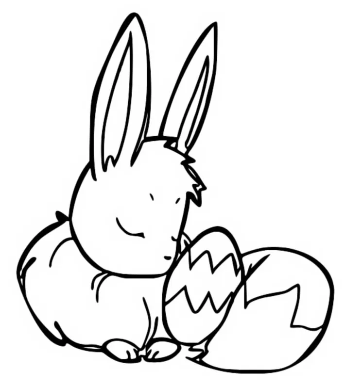 Tulostakaa värityskuvia pokémon eevee eevee suojaa munaa 4