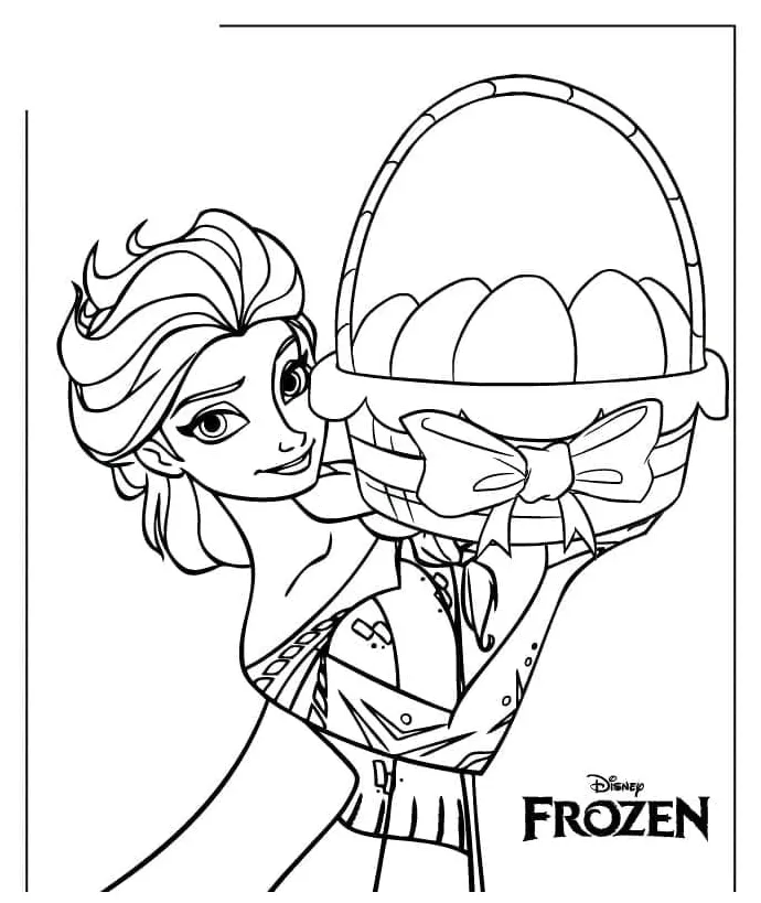 Elsa dan keranjang paskah