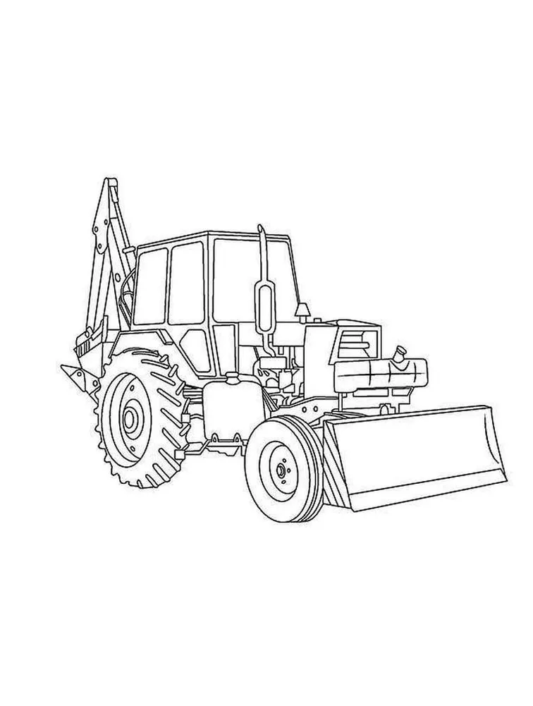 Gambar mewarnai excavator