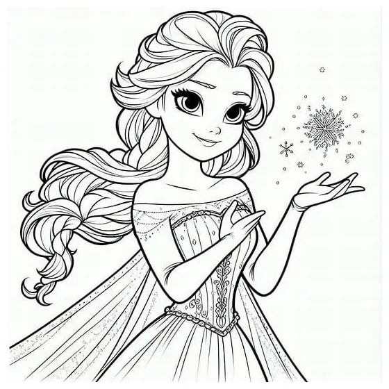 Elsa dengan kepingan salju