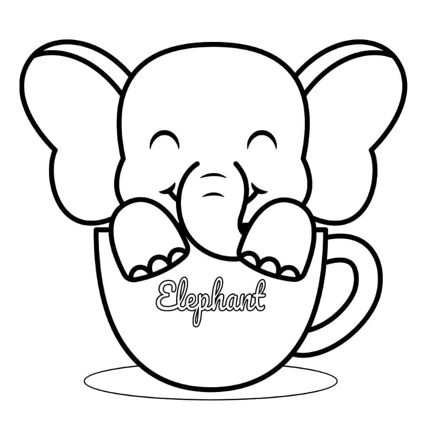 Gajah lucu dalam piala