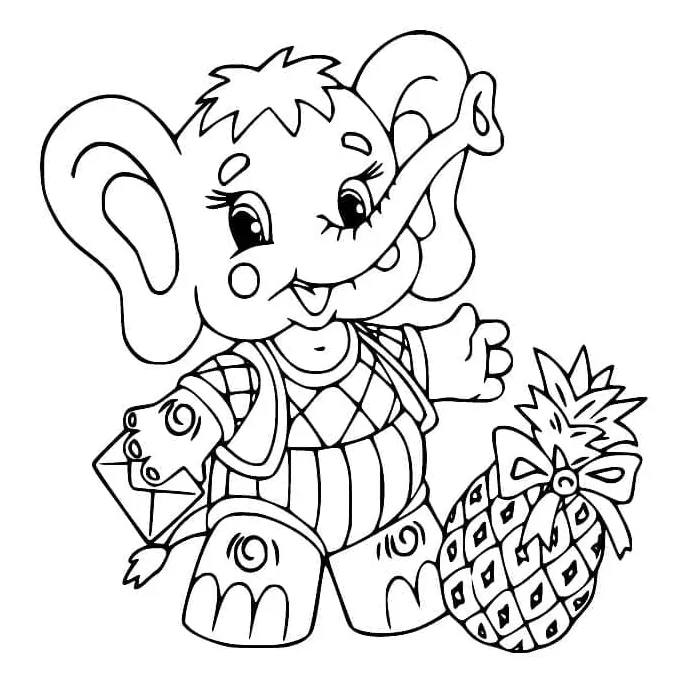 Gajah dan nanas