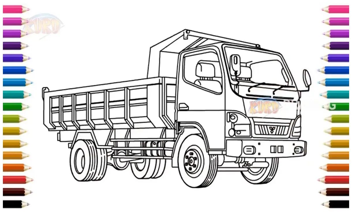 Detail Gambar Truk Mewarnai Koleksi Nomer 9