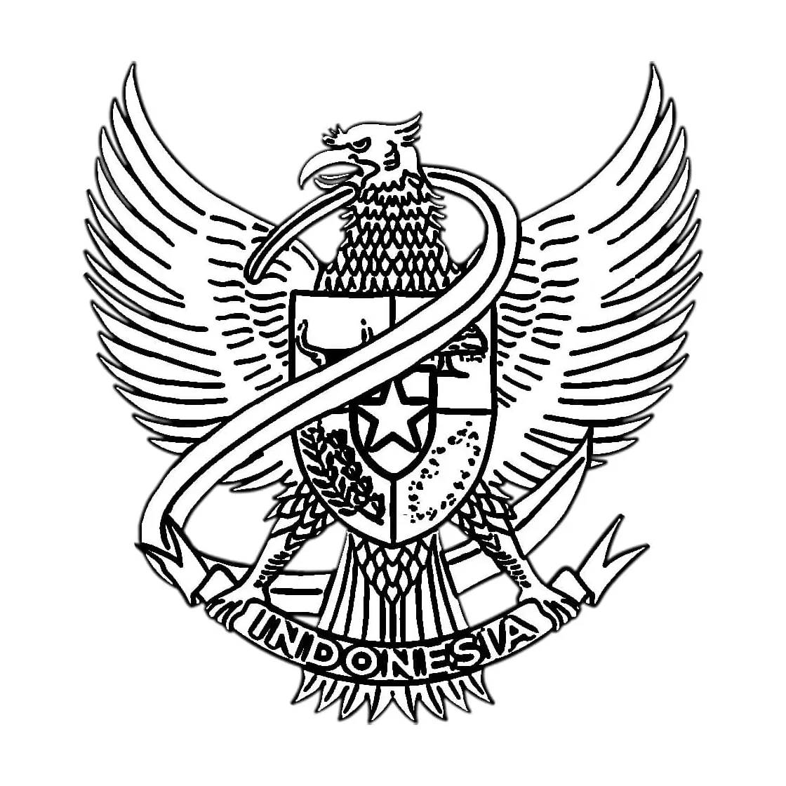 Bendera itu melingkari garuda pancasila