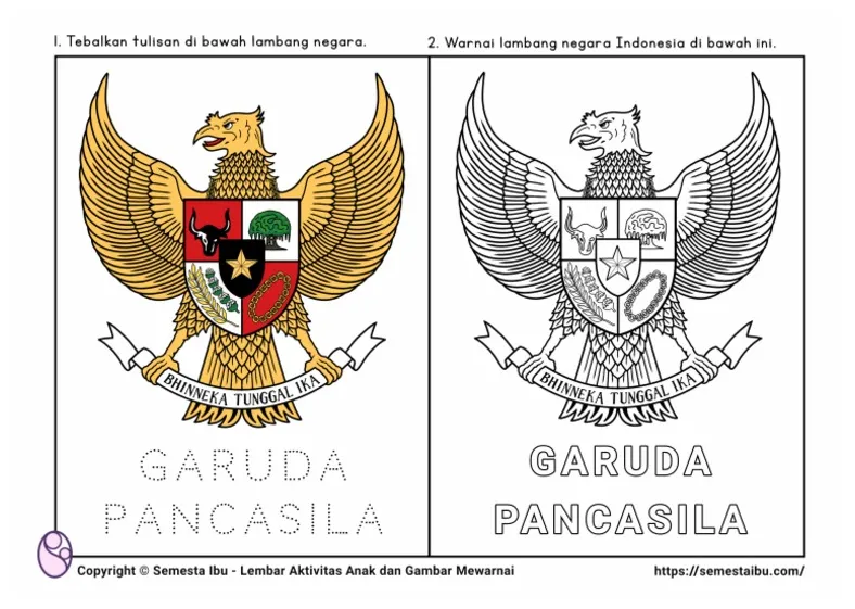 Gambar mewarnai Tema tanah airku pdf siap cetak