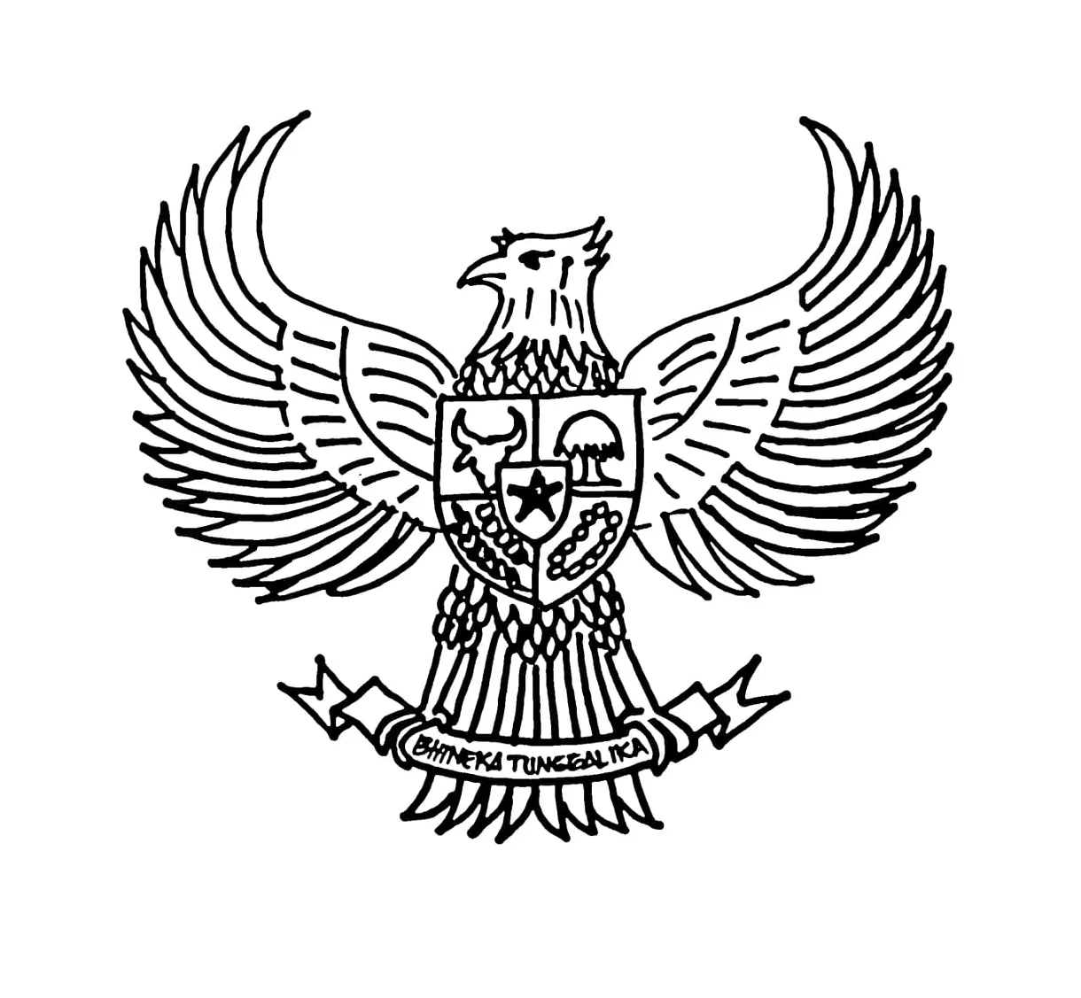Menggambar garuda pancasila