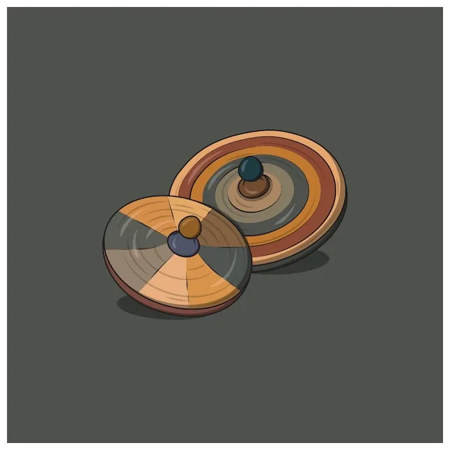Premium Vector | Gasing - traditional indonesia