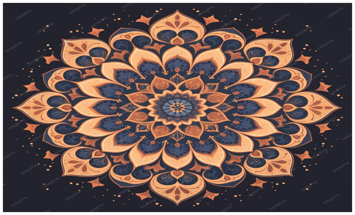 Premium vector malaysian gasing top patterns with intricate designs