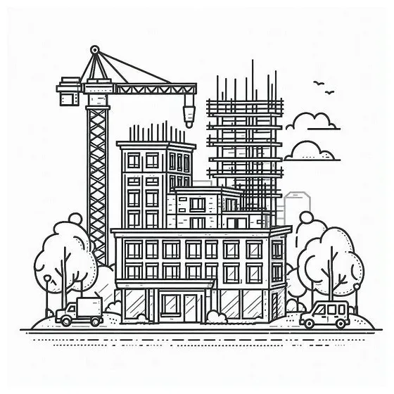 Gedung sedang dibangun