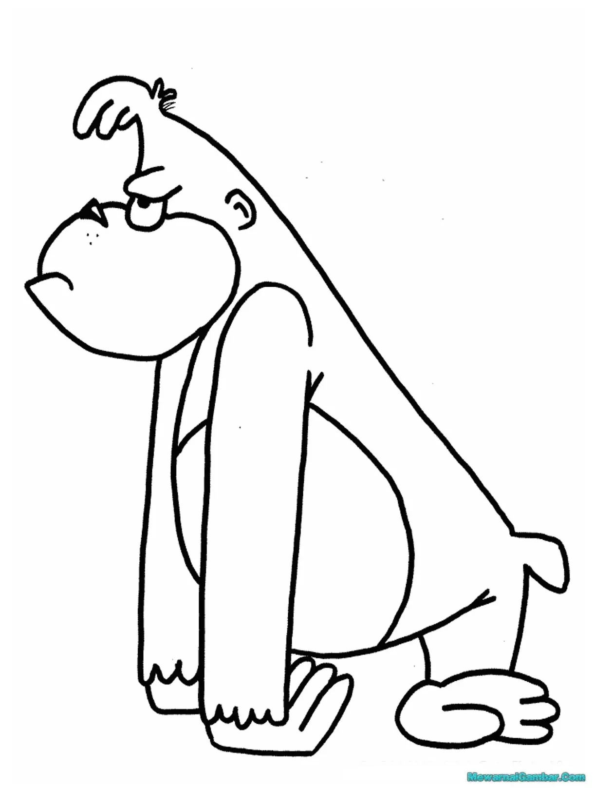 Mewarnai gambar gorila mewarnai gambar