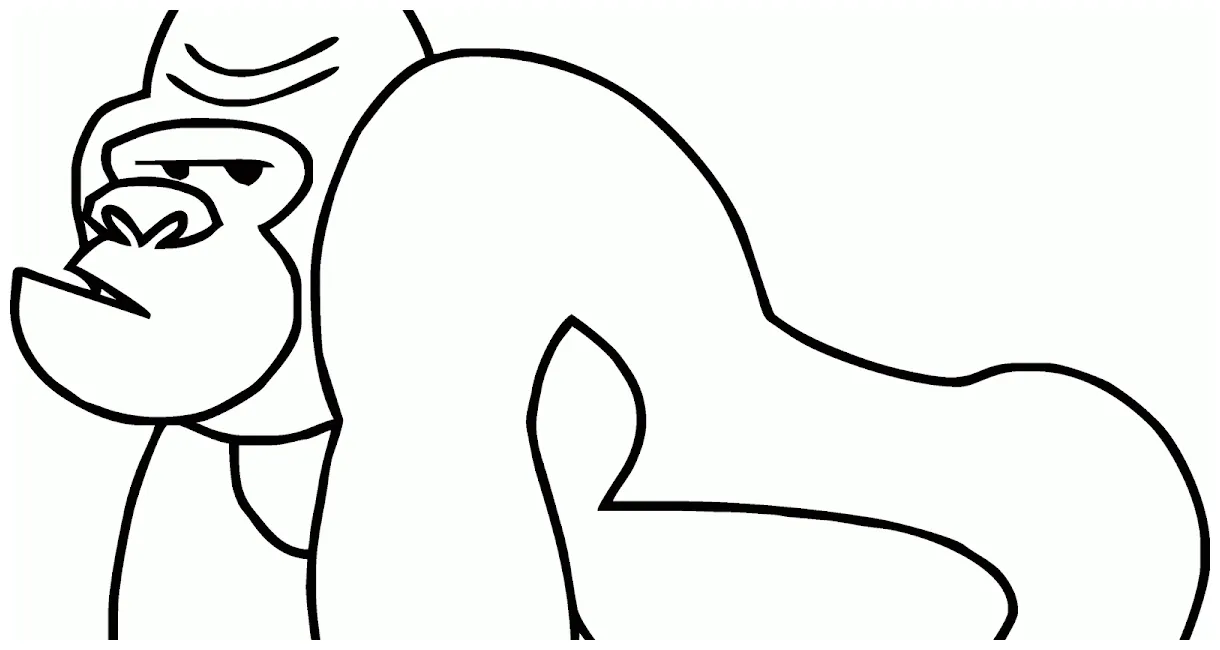 Gambar mewarnai gambar gorilla yuk contoh anak paud gorila di rebanas