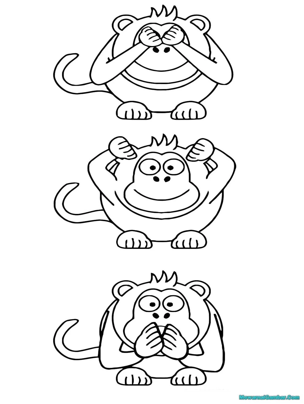 Mewarnai gambar gorila mewarnai gambar