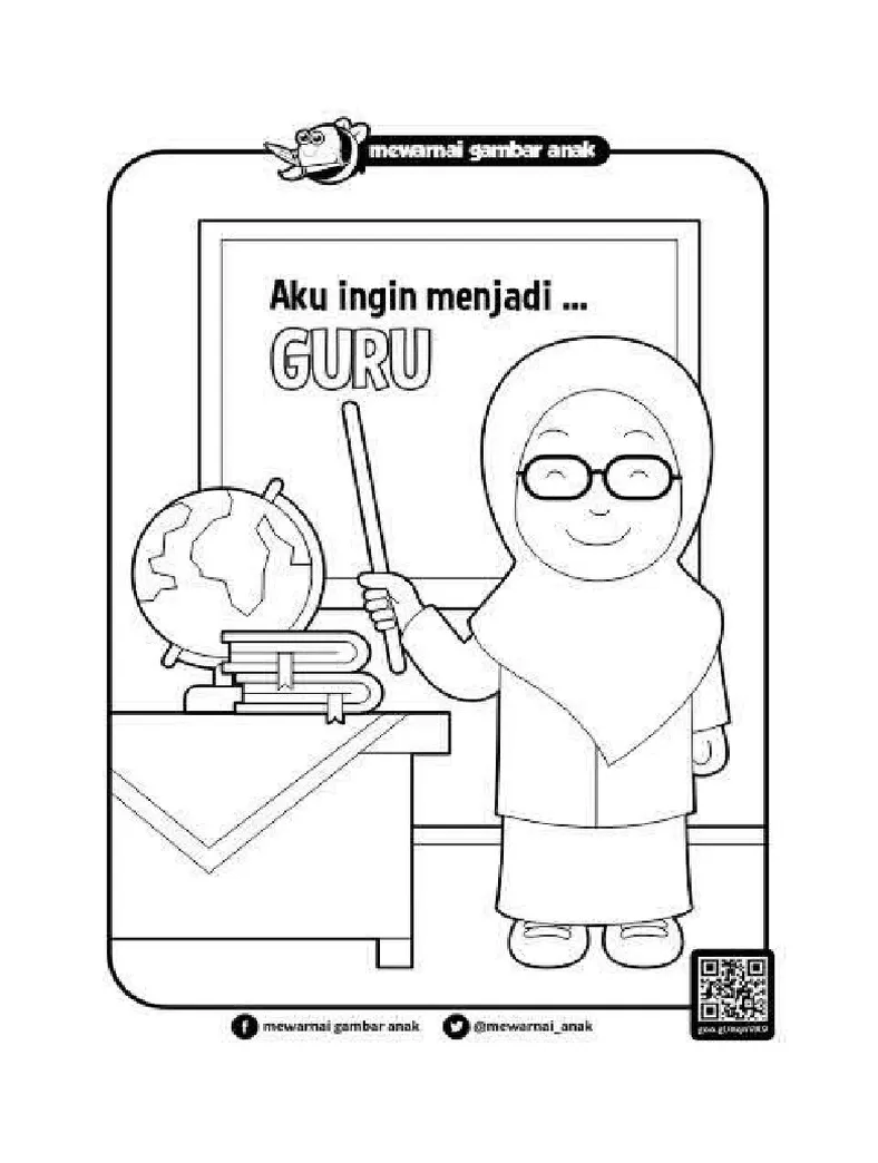 Detail mewarnai gambar guru koleksi nomer 13