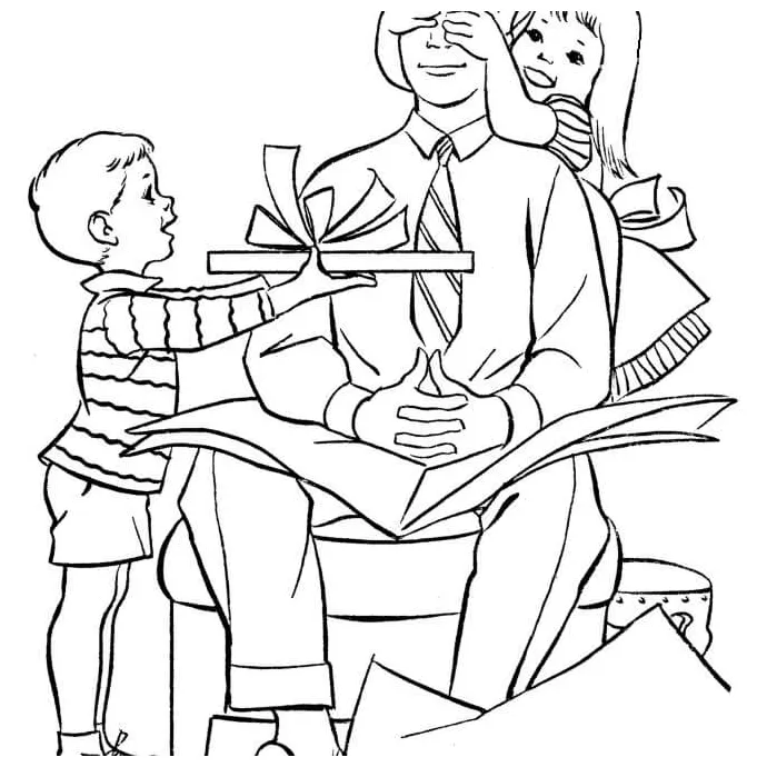 Ayah dan anak di selamat hari ayah