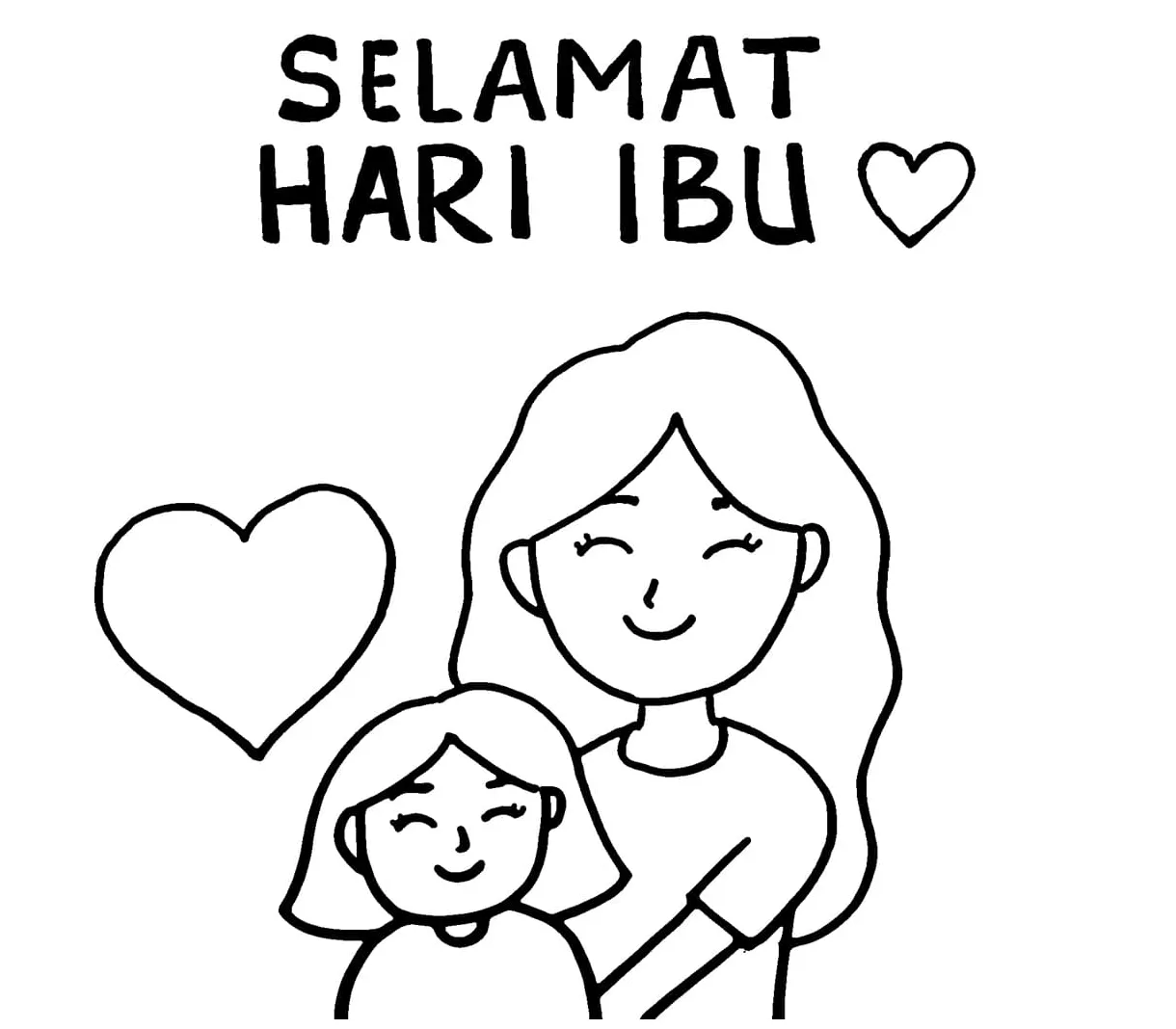Hari ibu dengan hati