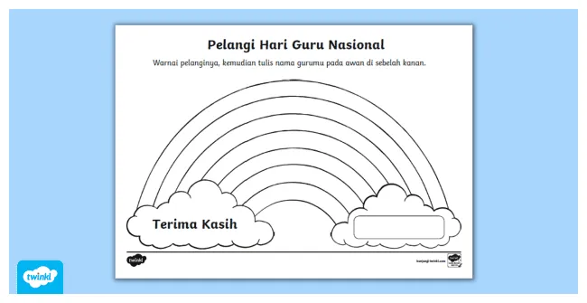 Mewarnai Pelangi Spesial di Hari Guru Nasional - Twinkl