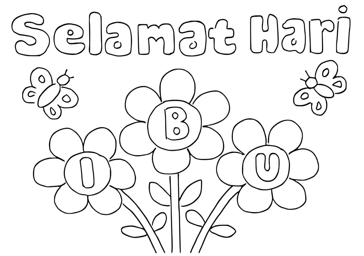 Hari ibu bunga dan kupu-kupu