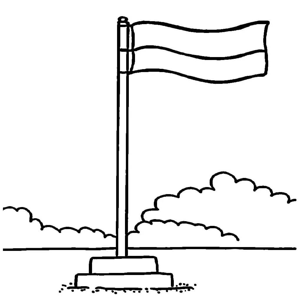 Tiang bendera hari kemerdekaan