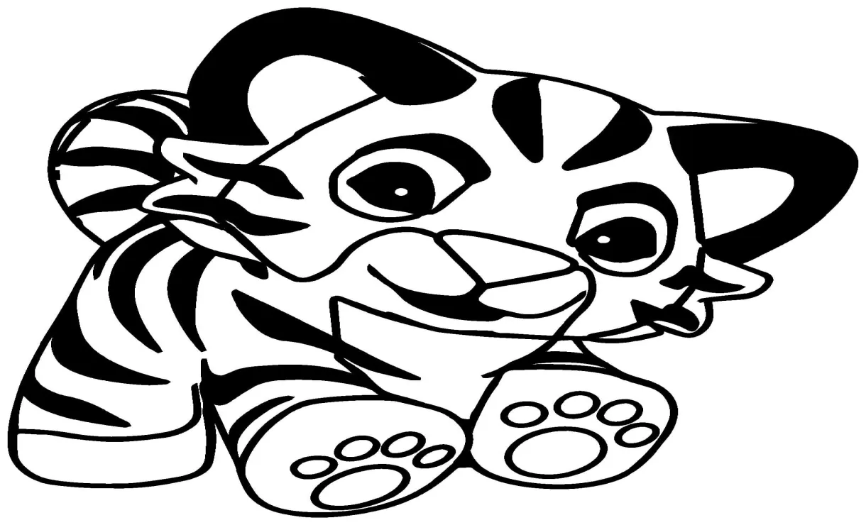 Bayi harimau berlari