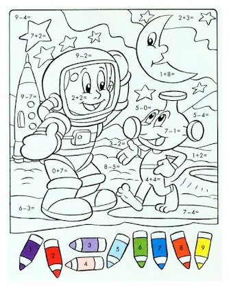 Mewarnai gambar berdasarkan hasil hitungan matematika berbagi informasi
