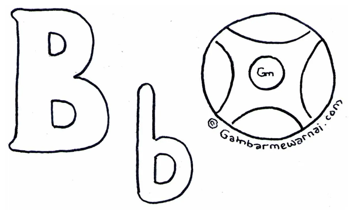Gambar mewarnai alfabet