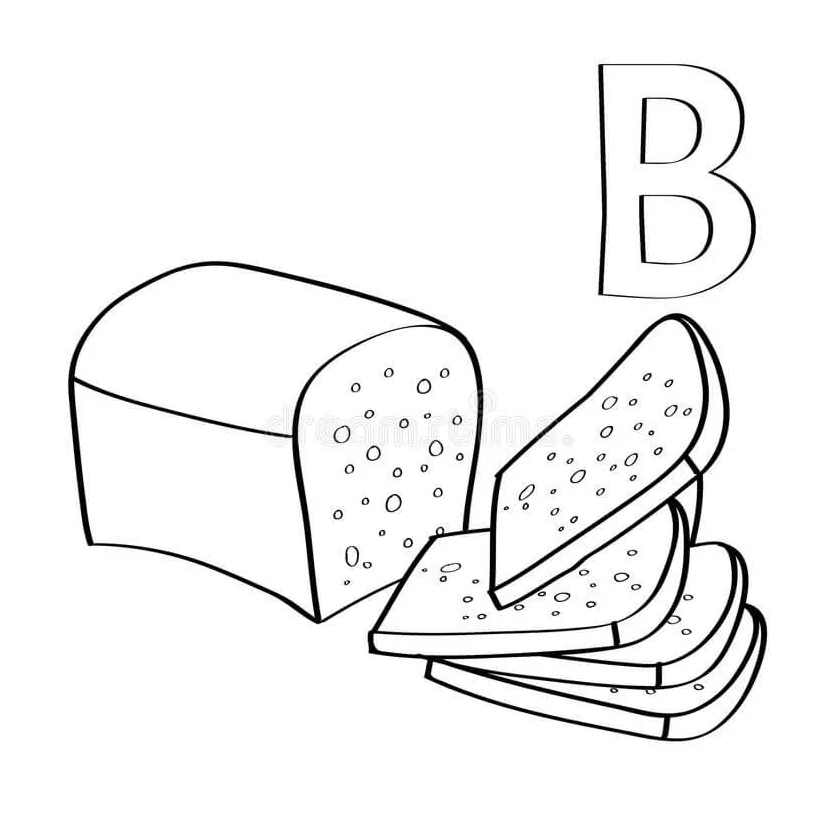 Huruf b dengan roti