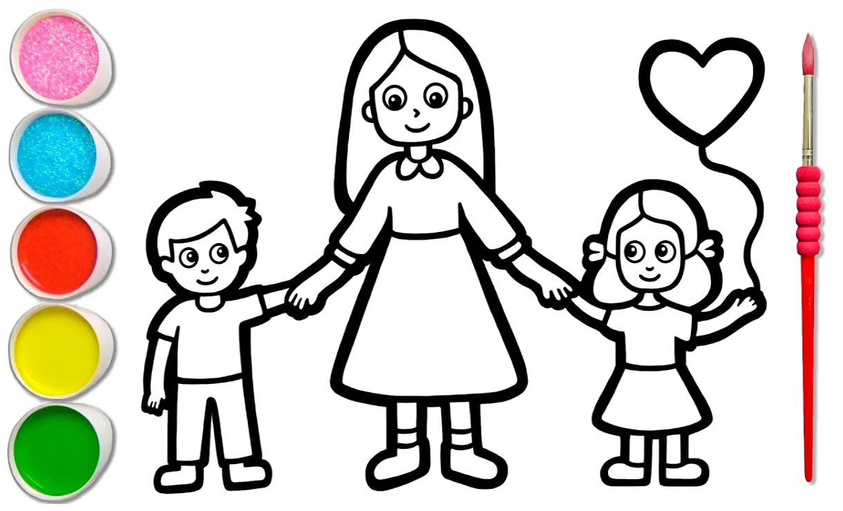 Gambar Mewarnai Ibu - 54+ Koleksi Gambar