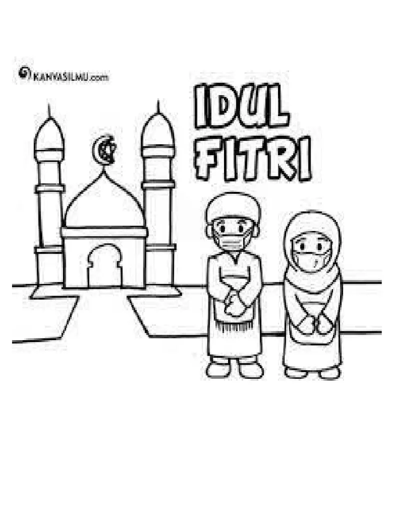 Mewarnai hari raya idul fitri pdf