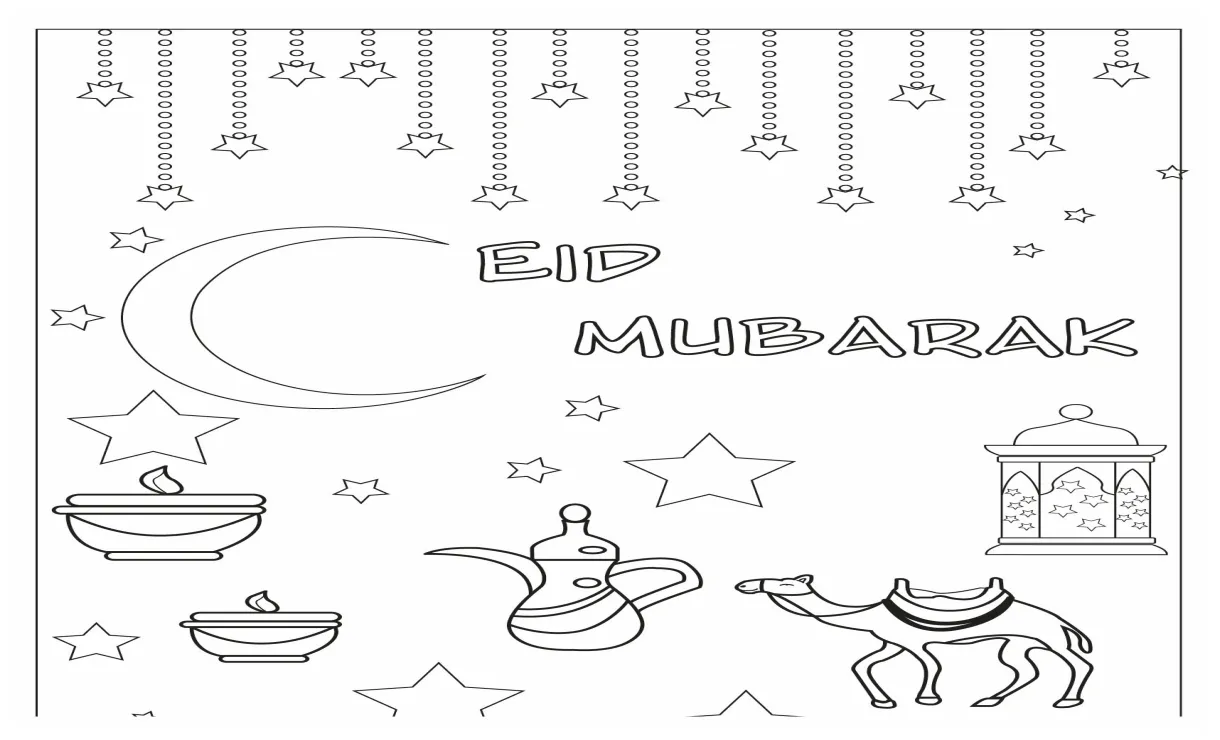 Mewarnai gambar idul fitri 52+ koleksi gambar