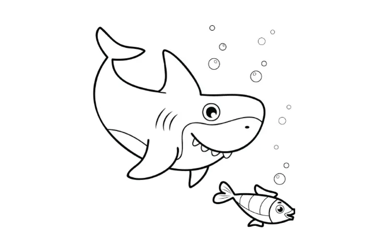 Gambar Mewarnai Ikan Hiu | PDF